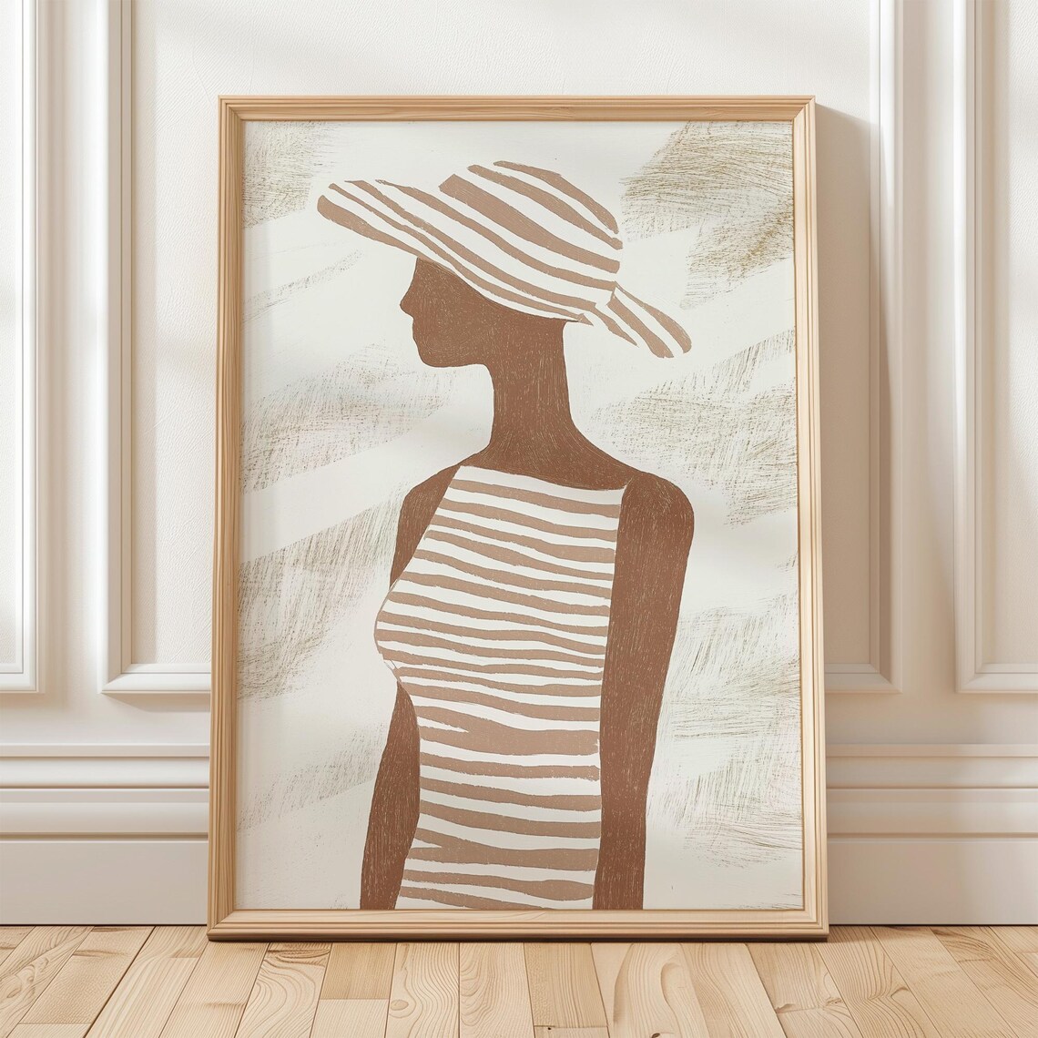 Minimalist Woman In Hat, Abstract Illustration - Image 5