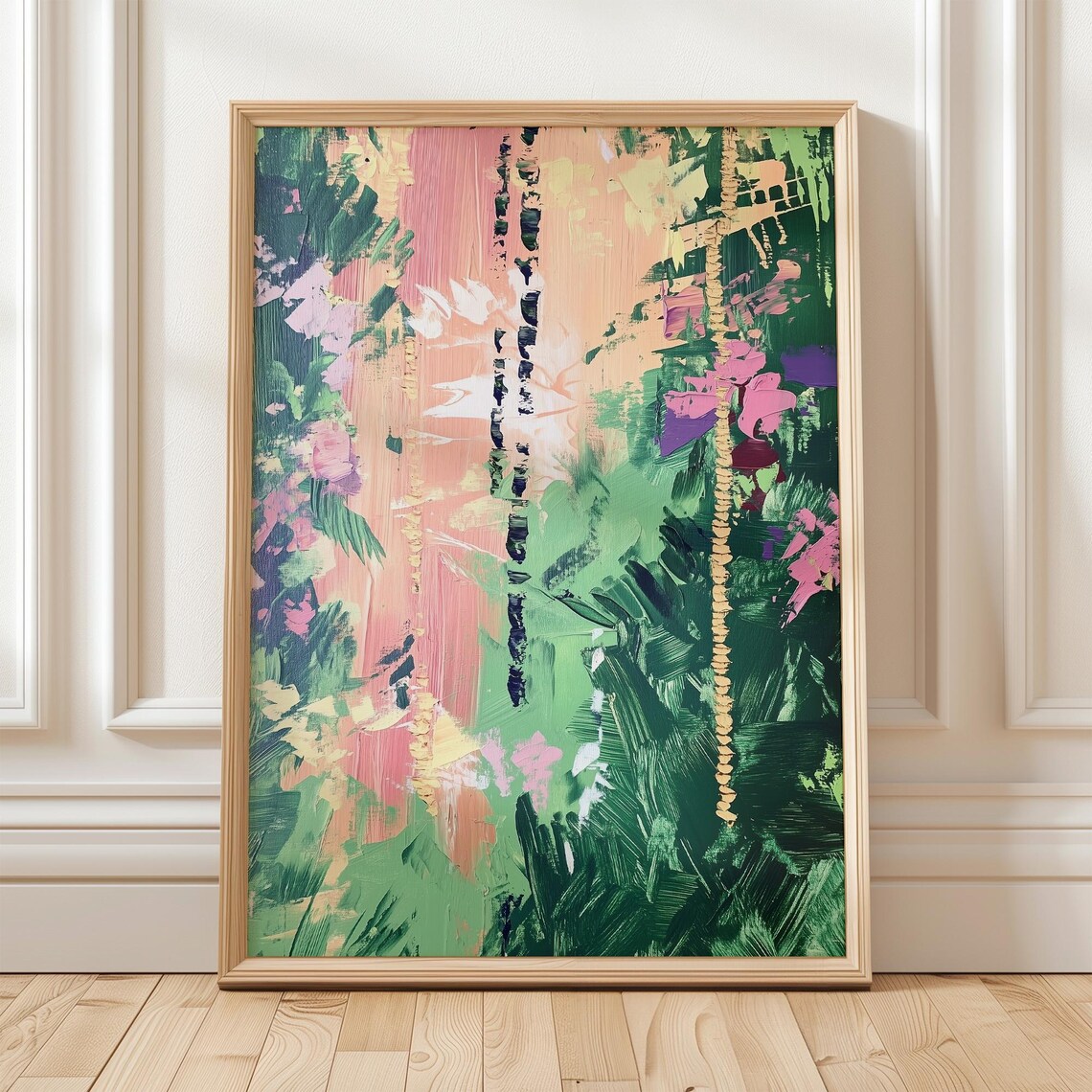 Tropical Abstract Jungle Poster, Modern Botanical Art Print