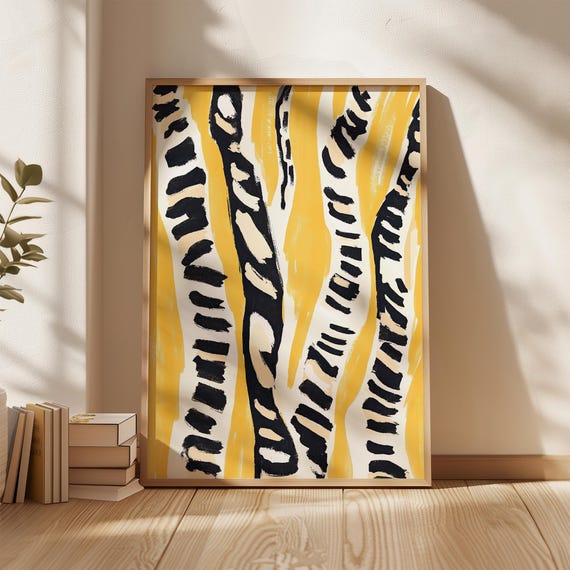 Abstract Zebra Stripe Poster Print