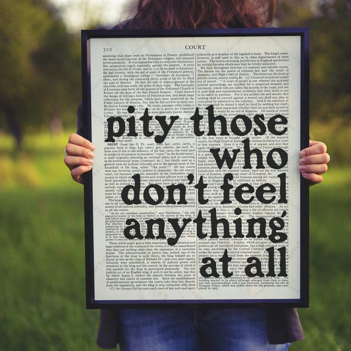 Sarah J Maas Pity Those Who Dont Feel Anything Dictionary Quote Print - Image 4