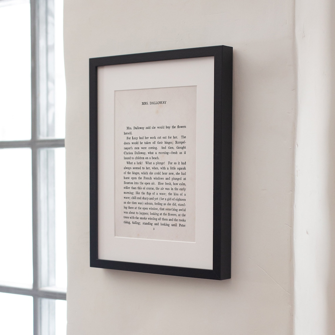 Mrs Dalloway Virginia Woolf First Page Classic Novel Literary Art Print - Image 3