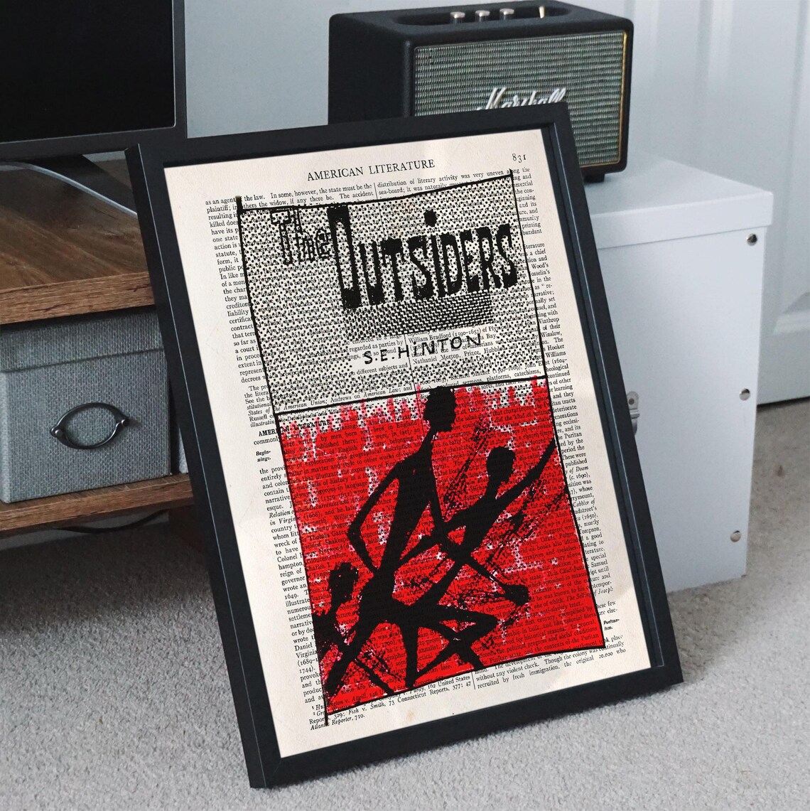 The Outsiders Art Print, Book Lovers Reading Nook - Image 3