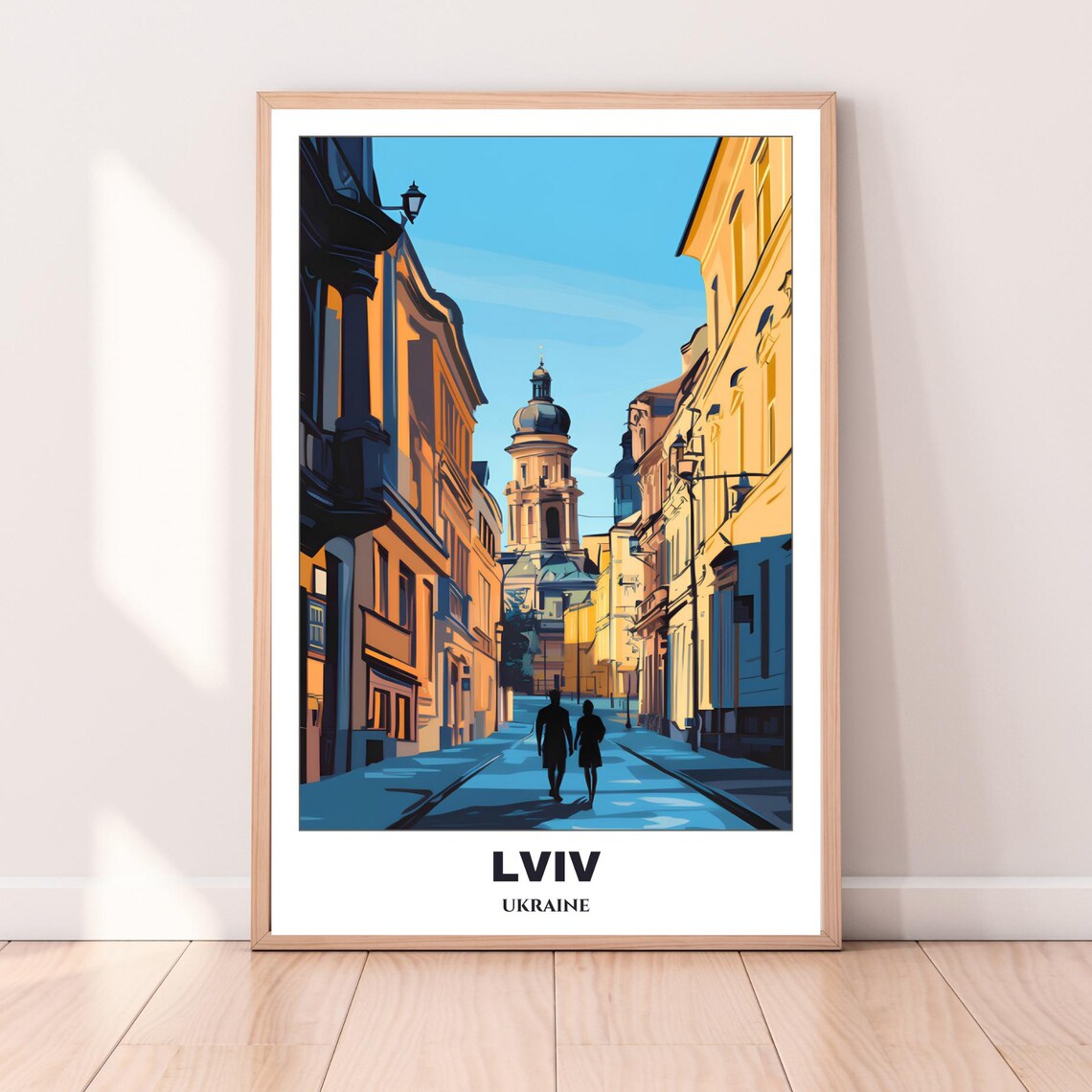 Lviv Travel Poster Ukraine Travel Poster Cityscape Painting Print Wall Art Lviv Home Decor Lviv Illustration Ukraine - Image 2