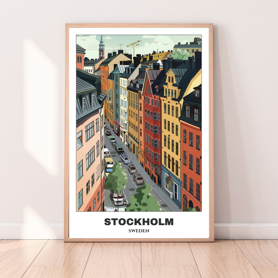Stockholm Travel Poster Sweden Travel Poster Citycape Painting Print Wall Art Stockholm Home Decor Stockholm Trip Print - Image 4