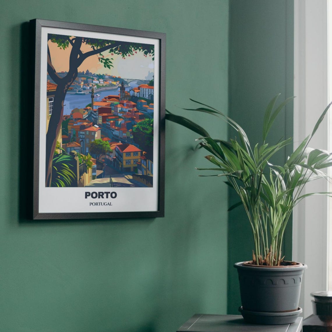 Porto Travel Poster Portugal Travel Poster Citycape Painting Print Wall Art Porto Home Decor Portugal Trip Print - Image 4