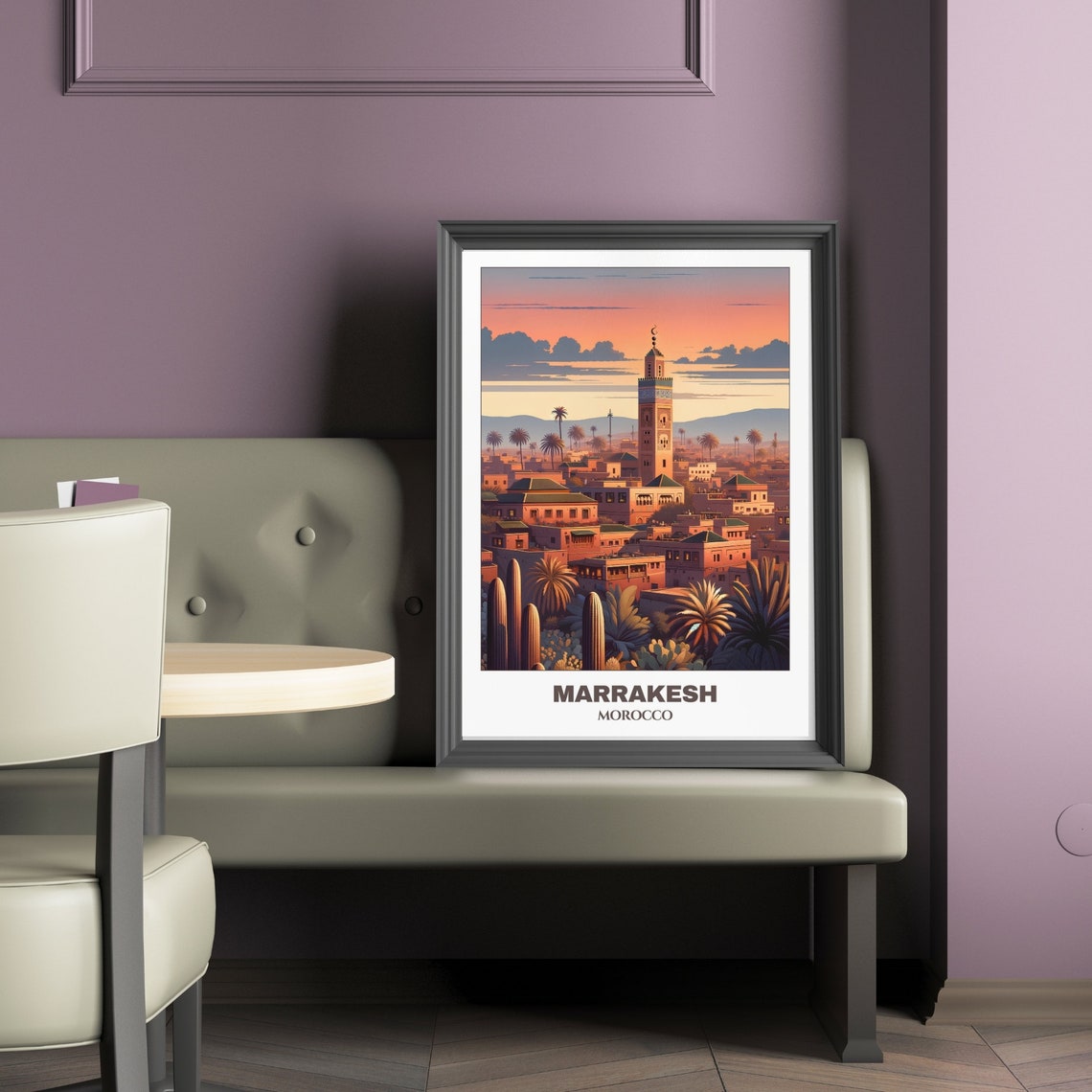 Marrakesh Koutoubia Minaret Sunset Medina Morocco Travel Poster - Image 2