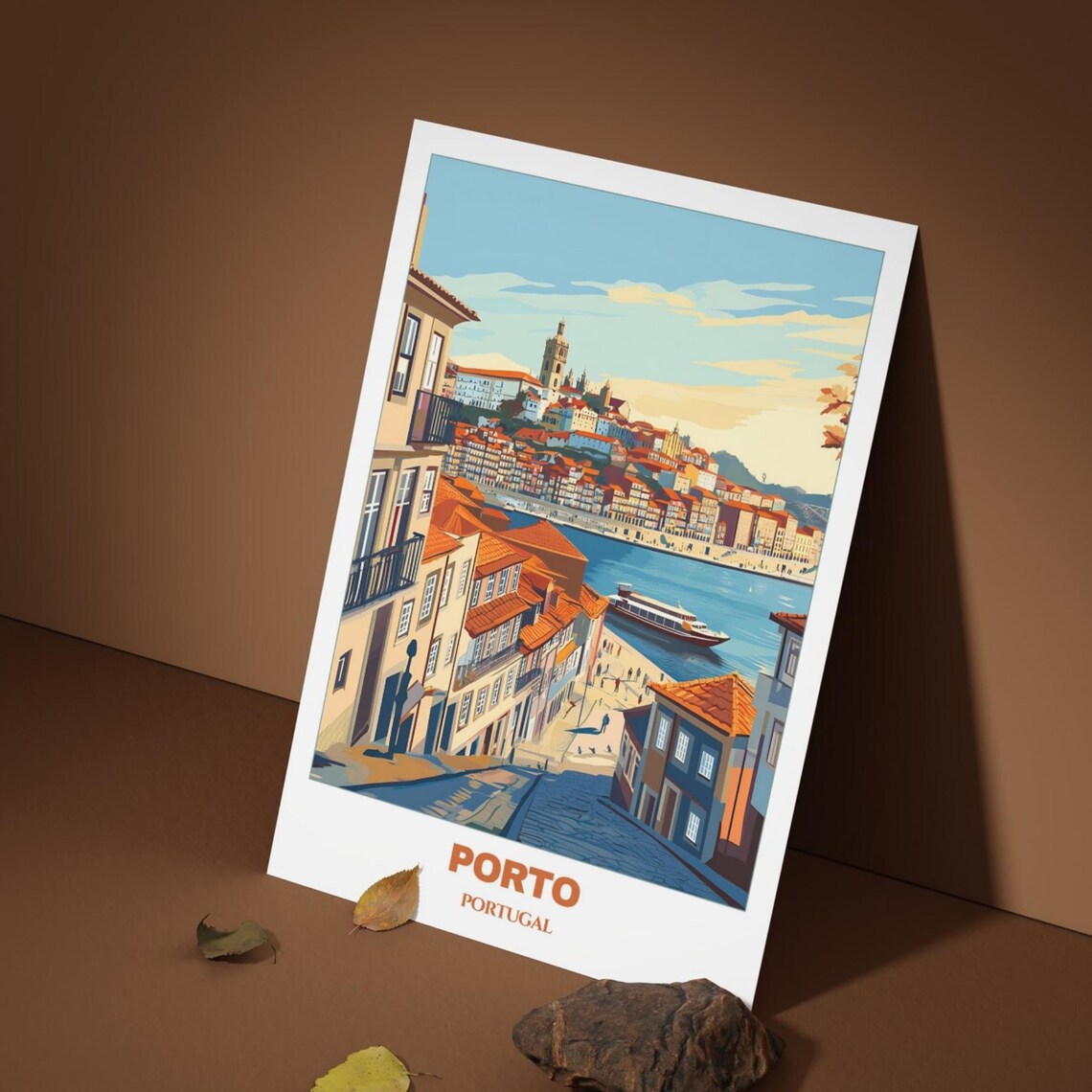 Porto Portugal Douro River Old Town Cobblestone Vintage Travel Poster - Image 5