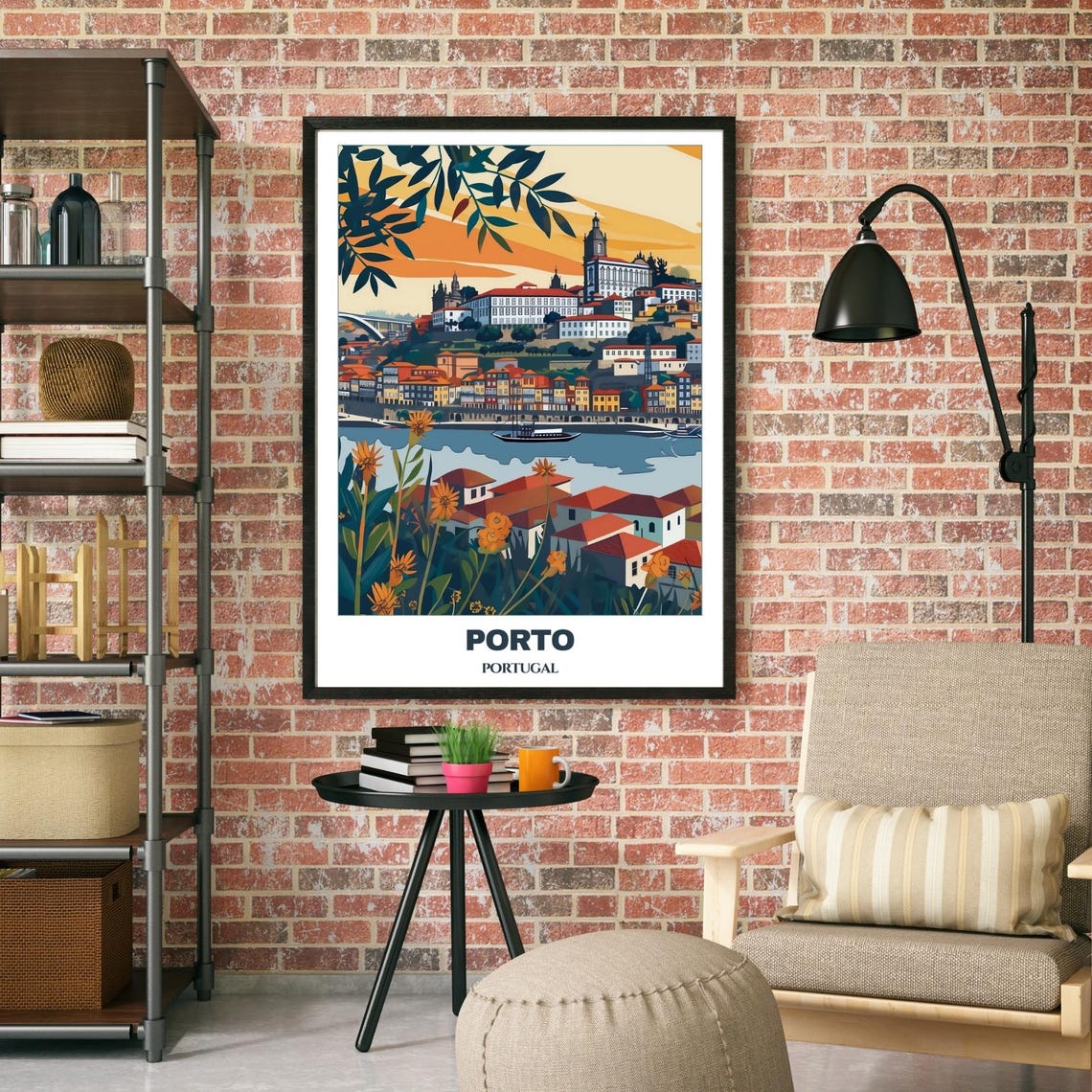 Porto Travel Poster Portugal Travel Poster Citycape Painting Print Wall Art Porto Home Decor Portugal Trip Print - Image 2