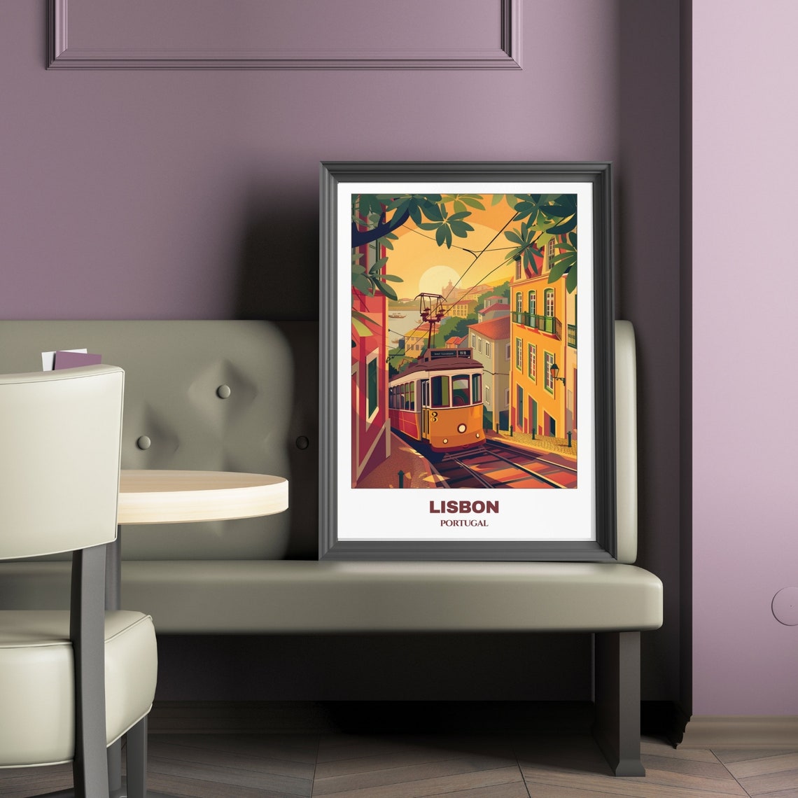 Lisbon Travel Poster Portugal Travel Poster Citycape Painting Print Wall Art Lisbon Home Decor Lisbon Trip Print - Image 2