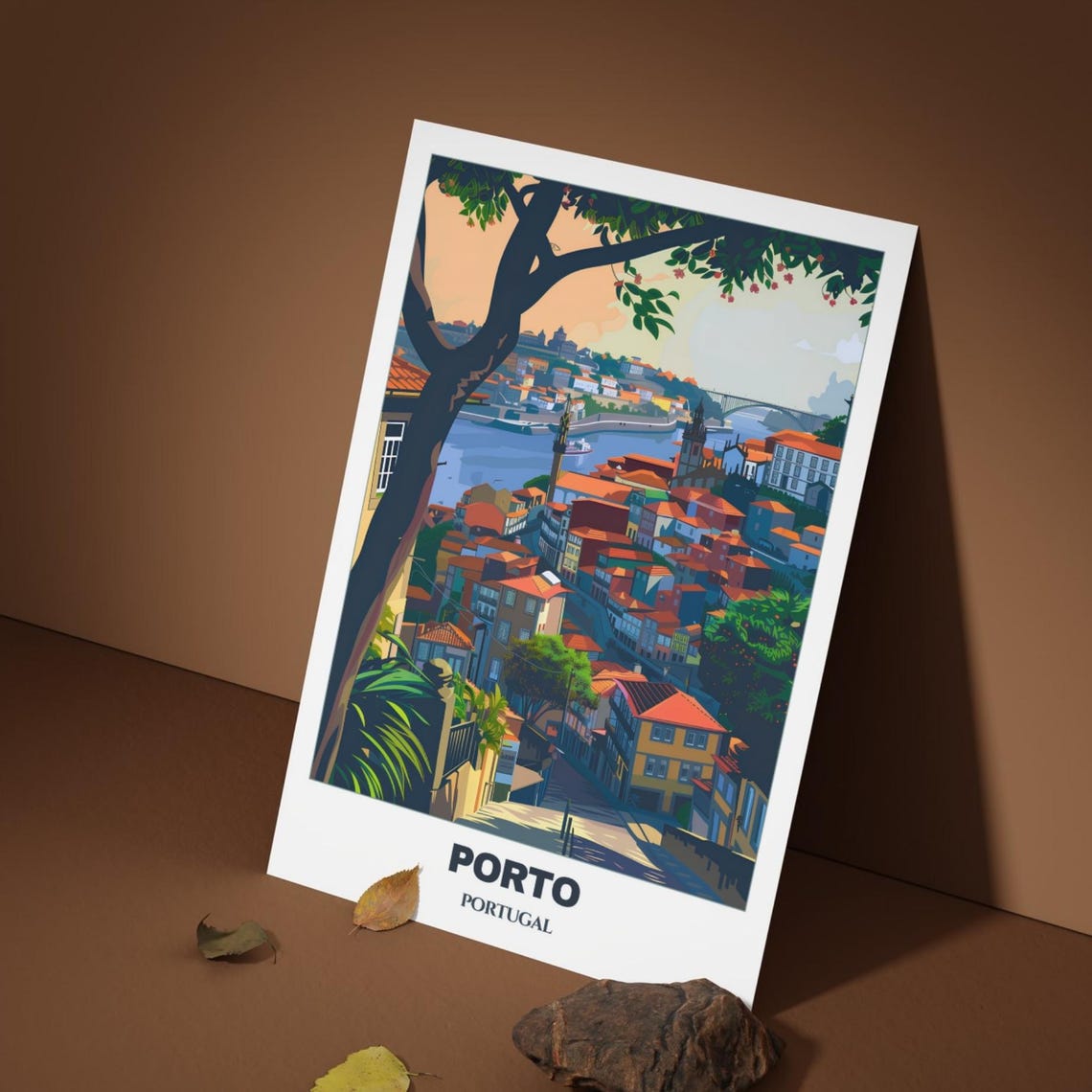 Porto Portugal Old Town Sunset Riverside View Vintage Travel Poster - Image 5