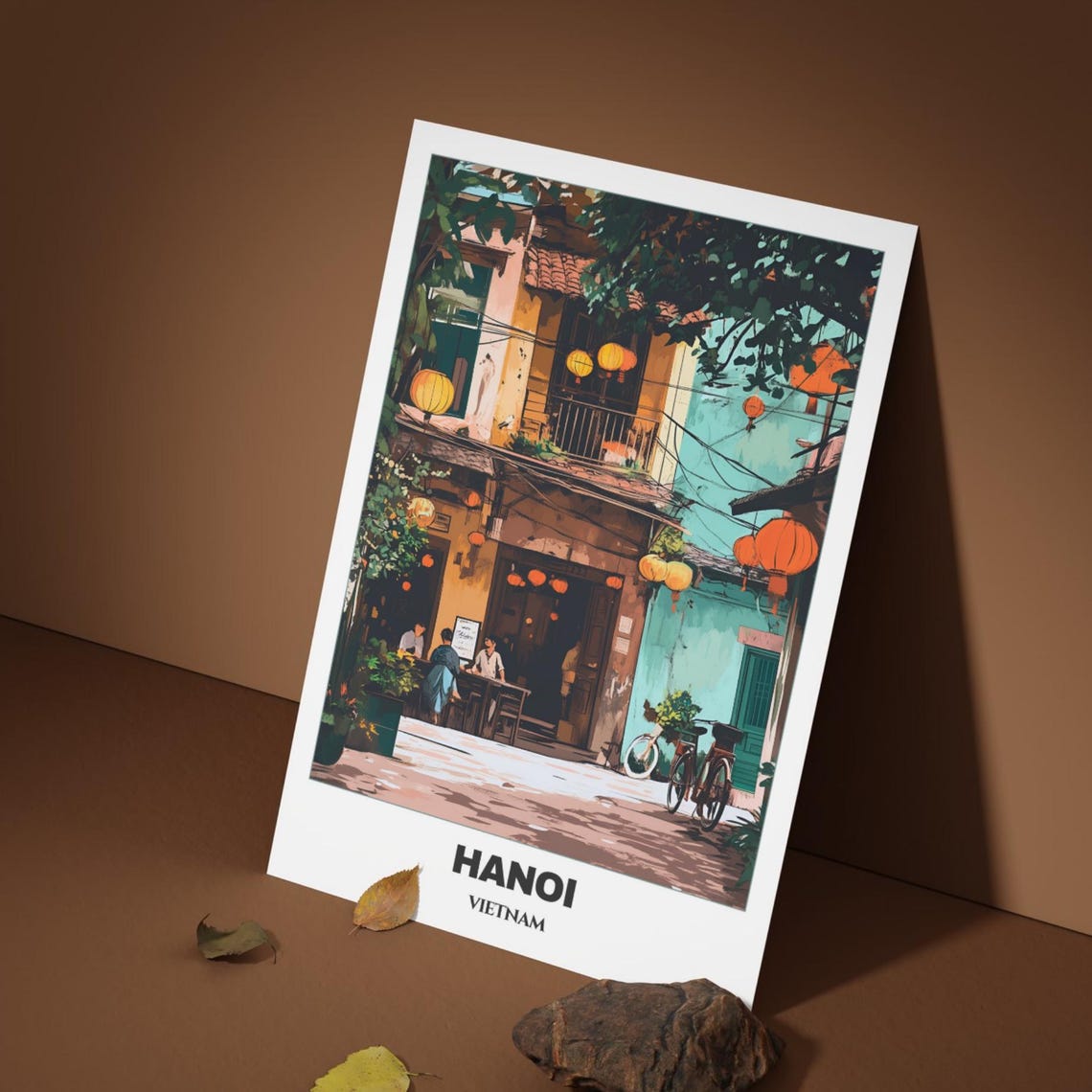 Hanoi Travel Poster Vietnam Travel Poster Citycape Painting Wall Art Print Hanoi Home Decor Hanoi Old Quarter - Image 4