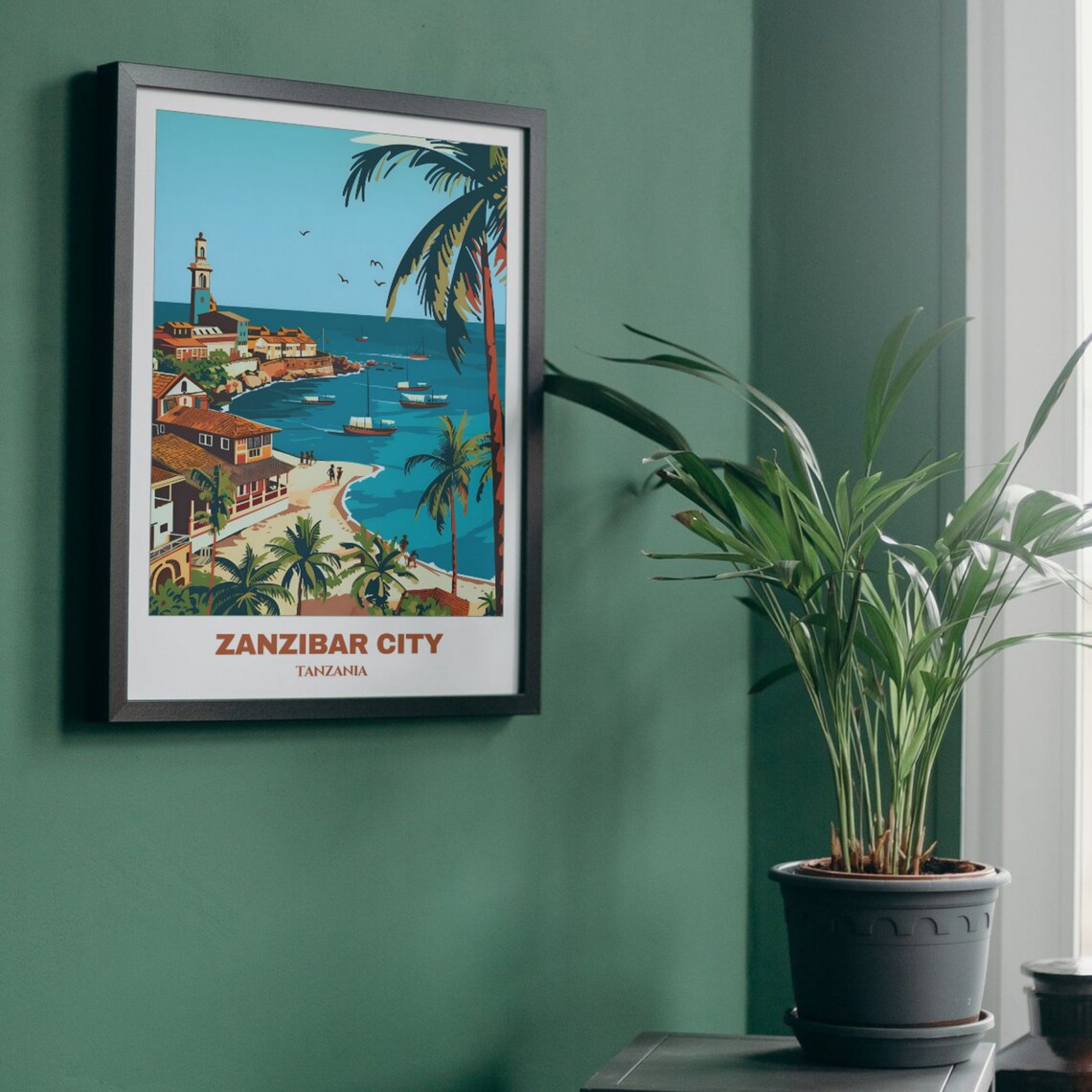 Zanzibar City Travel Poster, Stone Town Travel Art - Image 4
