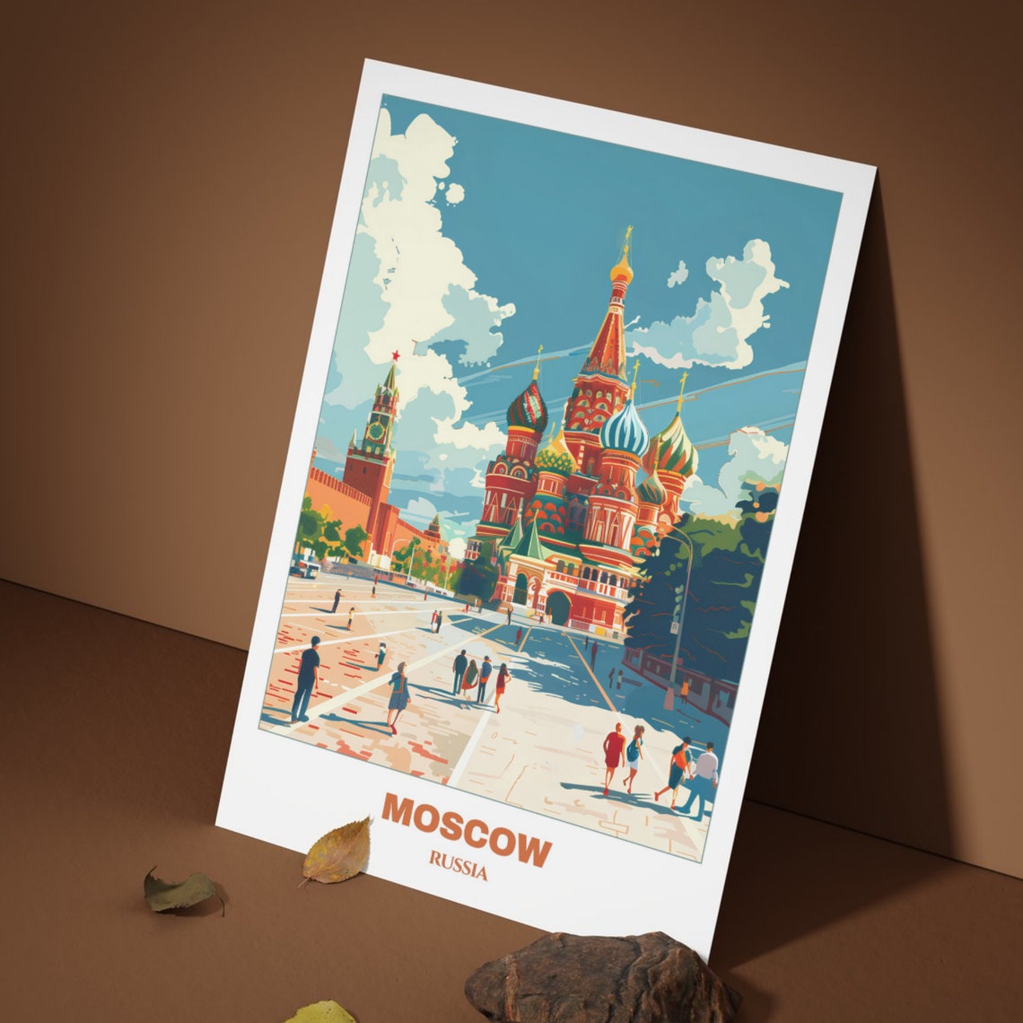 Moscow Travel Poster Russia Travel Poster Moscow Painting Print Wall Art Moscow Room Decor Russia Illustration - Image 4