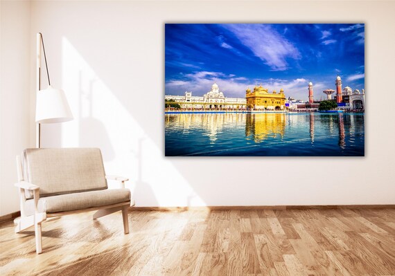 Golden Temple Poster Golden Temple Harmandir Sahib Art Print Indian Religious Wall Art Indian Decor Indian Art
