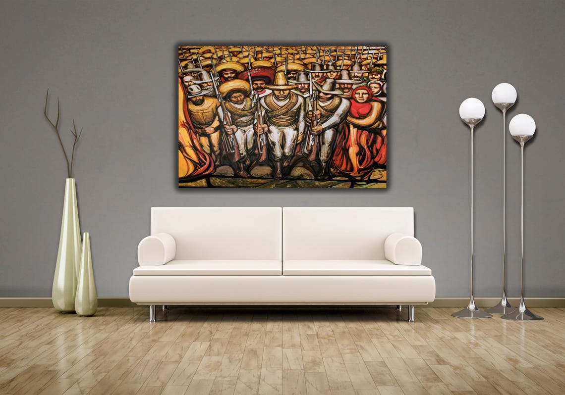 Diego Rivera Mexican Revolution Soldiers Mural Painting History Poster - Image 2