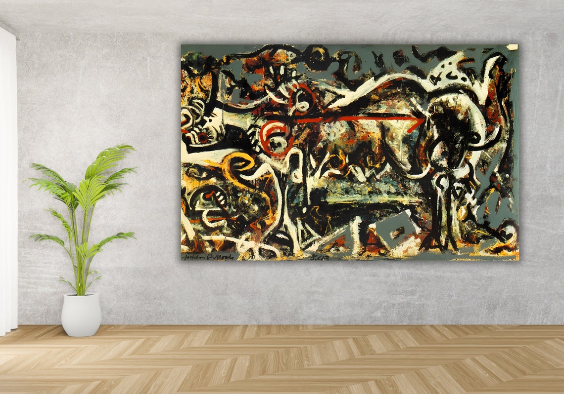 Jackson Pollock The She Wolf Abstract Expressionist Art Poster - Image 2