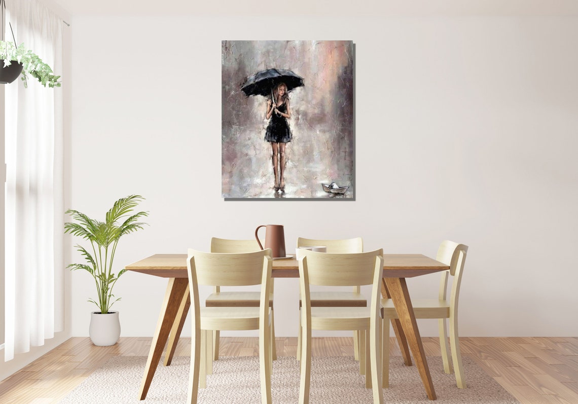 Rainy Day Woman Painting Rainy Day Woman Wall Print Rainy Day Woman Poster Rainy Day Woman Art Rainy Day Woman Gifts - Image 3