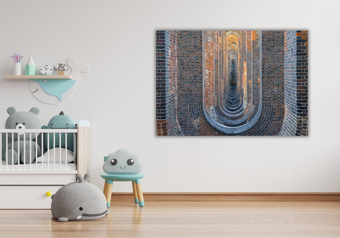 Ouse Valley Viaduct Brick Arches Symmetry Architecture Photo Poster - Image 3
