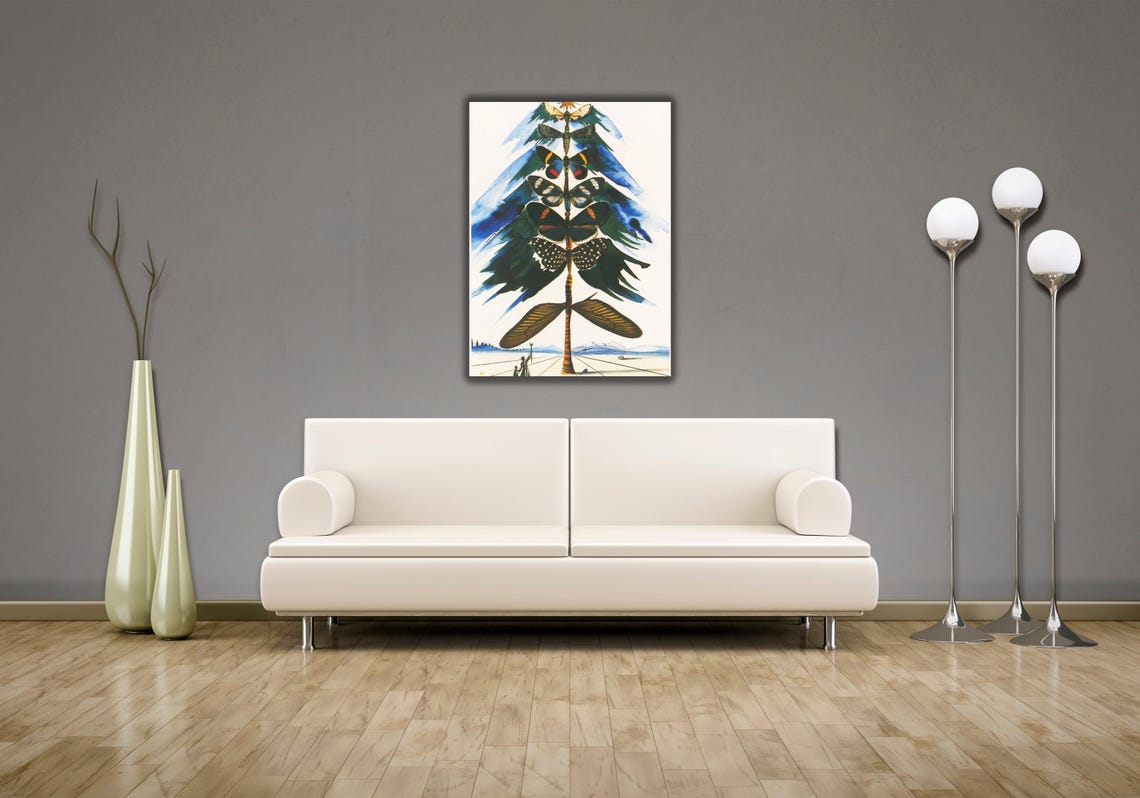 Salvador Dalis 1959 Christmas Tree Of Butterflies Vintage Poster Art Wall Art Abstract Art Salvador Dali Reproduction Print - Image 2