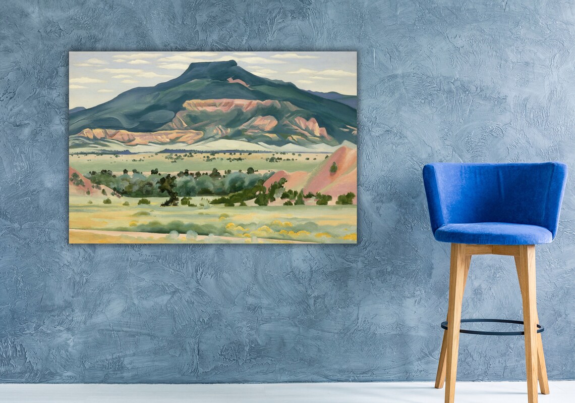 Southwestern Desert Mountain Mesa Pastel Landscape Art Poster - Image 3