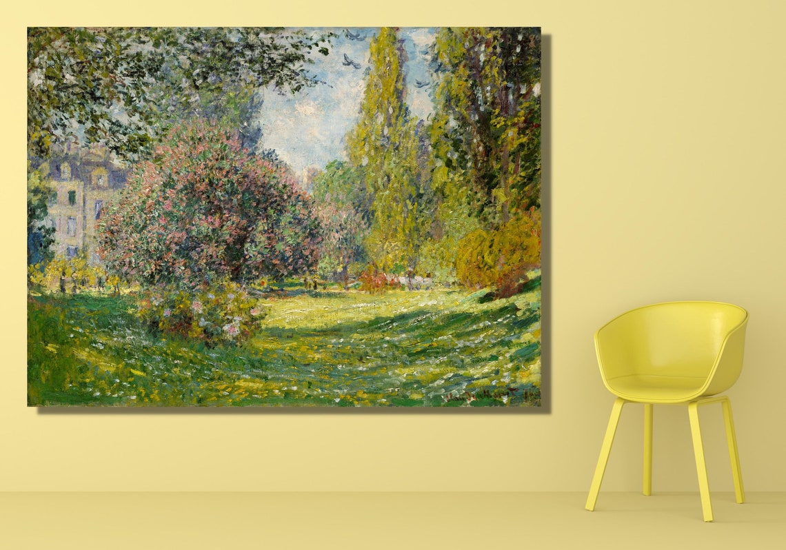 Claude Monet The Parc Monceau Sunny Garden 1878 Impressionist Poster - Image 3
