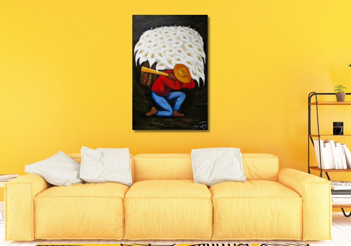 Rivera Flowers Painting Print Art Famous Painting Flower Seller Poster Diego Rivera The Flower Seller Poster Print Exhibition Poster Print - Image 3