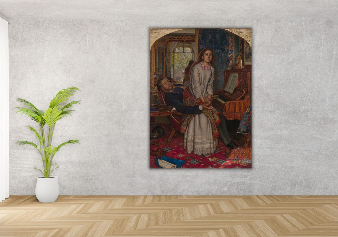 The Awakening Conscience Holman Hunt Pre-Raphaelite Classic Art Poster - Image 3