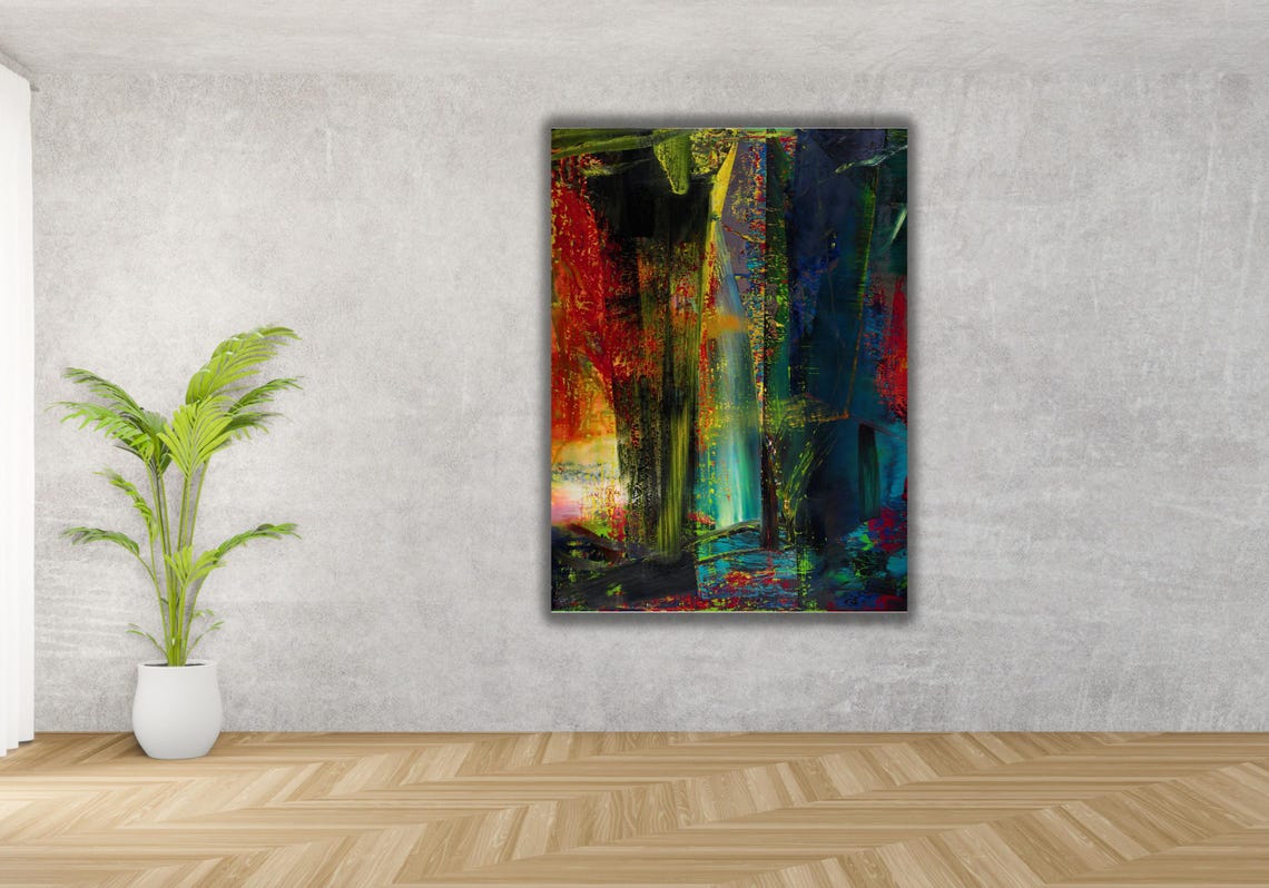 Gerhard Richter Abstraktes Bild Vibrant Colorful Abstract Art Poster - Image 3