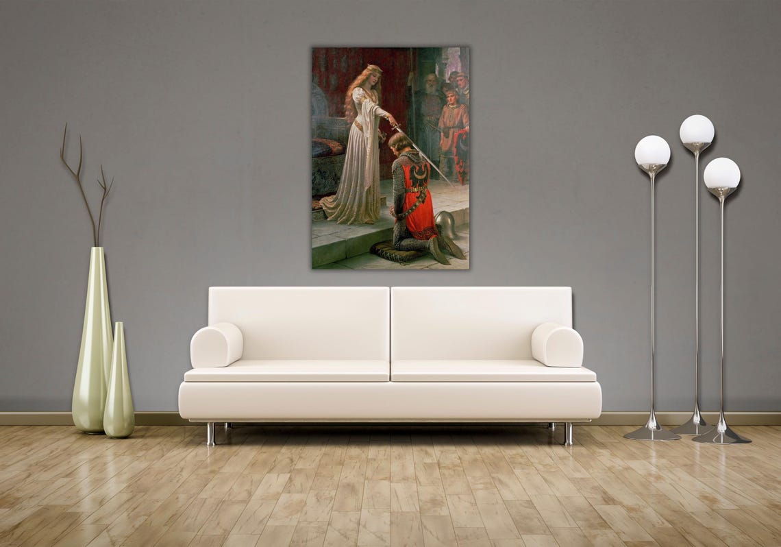 Edmund Blair Leighton The Accolade Knight Medieval Romantic Art Poster - Image 2