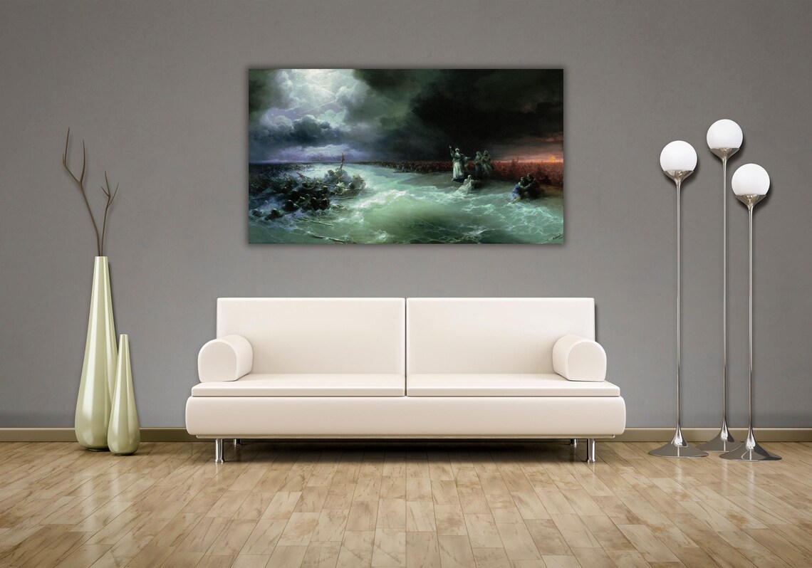 Ivan Aivazovsky Passage of the Jews Through the Red Sea Epic Art Poster - Image 3