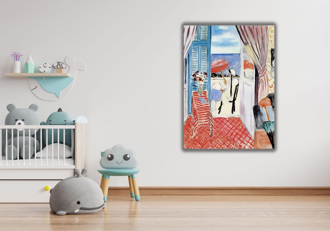 Henri Matisse Travel Print Art Henri Matisse Woman With A Red Umbrella Seated Wall Art Henri Matisse Artworks Famous Art Print - Image 2