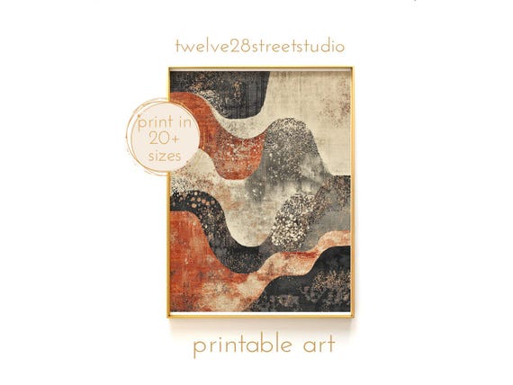 Vintage Rustic Textile Pattern Instant Downloand Artwork Print In 20 Sizes Wall Art Vintage Wall Art Moody Wall Art