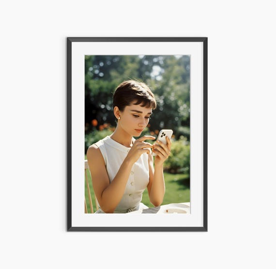 Audrey Hepburn Print Photography Prints Retro Poster Funny Wall Art Museum Quality
