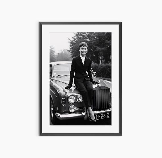Audrey Hepburn Photography Prints Vintage Poster Retro Black And White Wall Art Fashion Print Museum Quality
