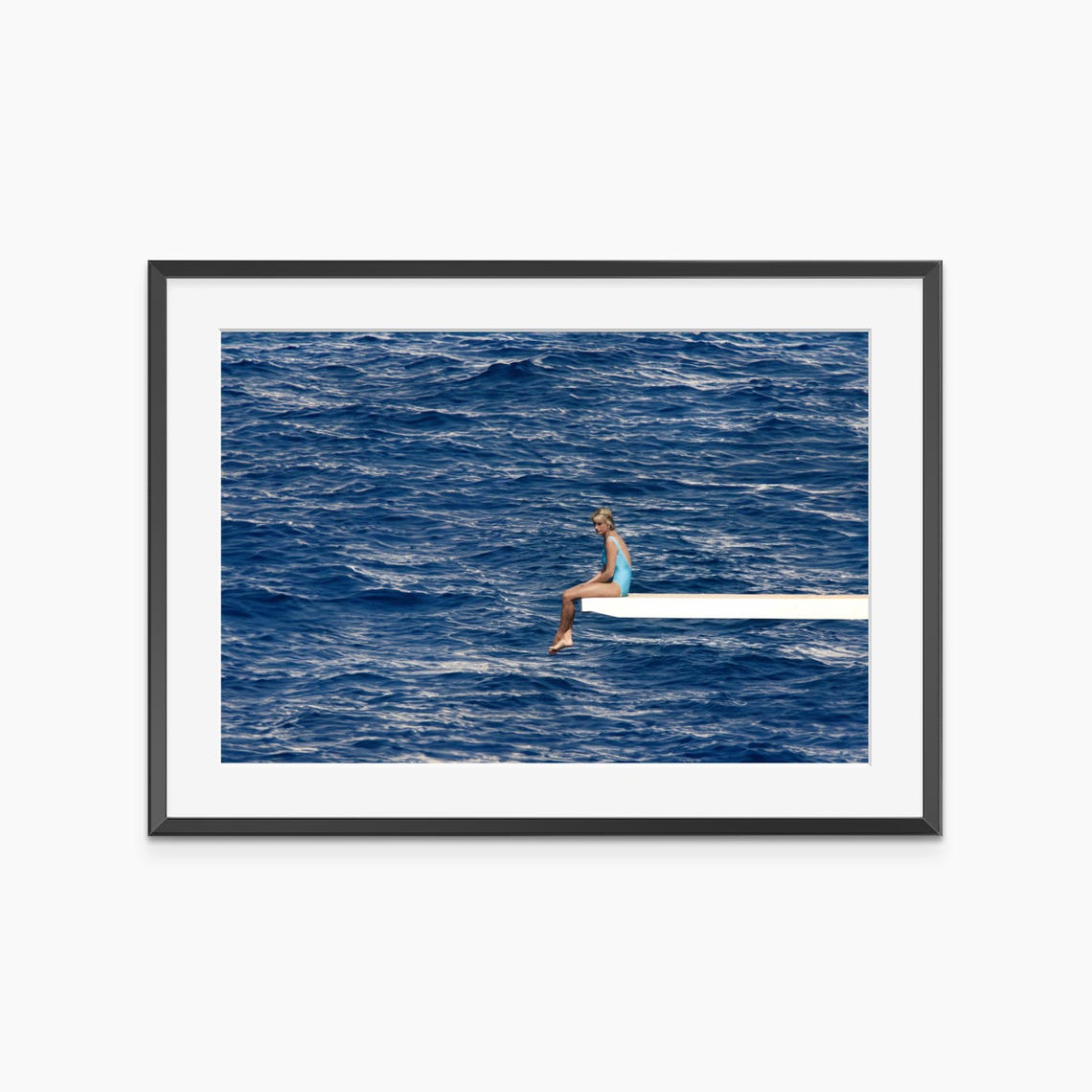 Princess Diana On Yacht Photography Prints Portofino Italy Of Wales Retro Poster Museum Quality
