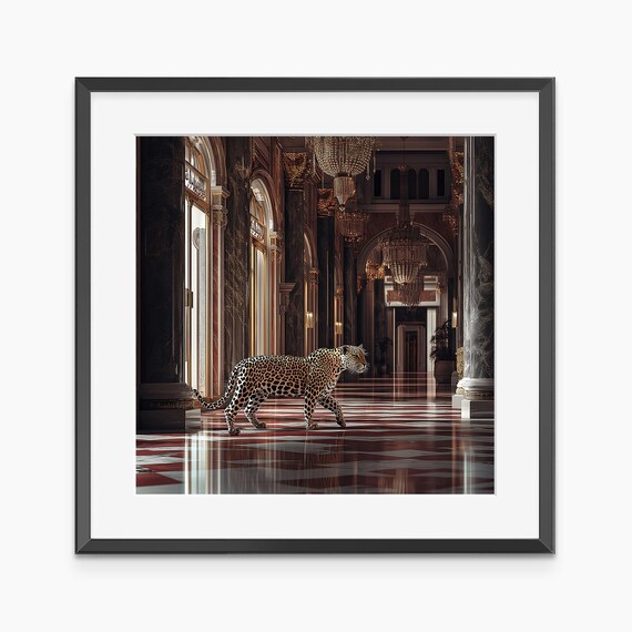 Leopard Print Photography Prints Fashion Poster Fine Art Animal Museum Quality