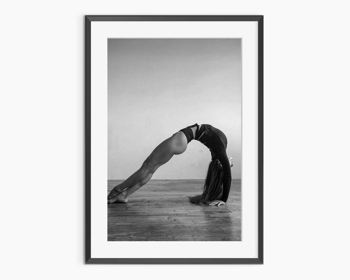 Yoga Pose Print Photography Prints Wall Art Black And White Modern Home Decor Museum Quality Photo