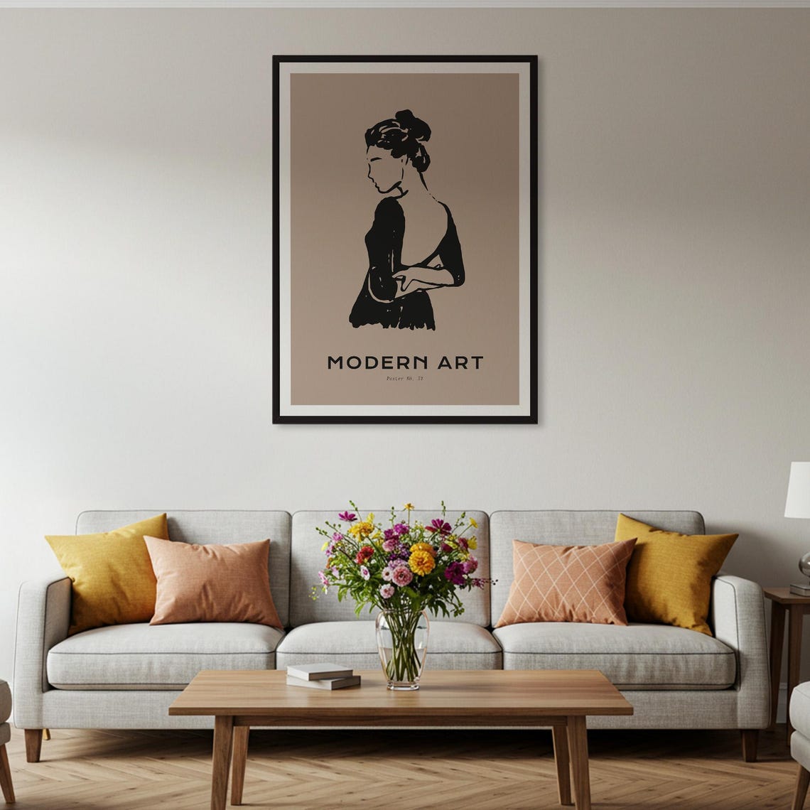 Modern Art Minimalist Female Figure Poster Black White Line Wall Print Bedroom Decor Framed Or Unframed - Image 2