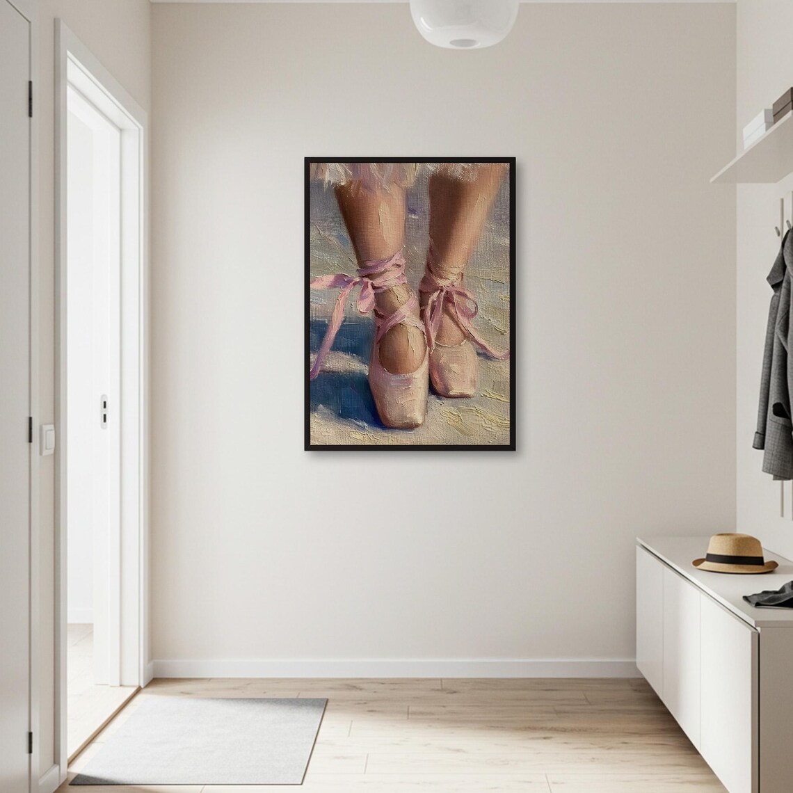 Ballet Shoes Painting, Impressionist Style Dance Art - Image 2