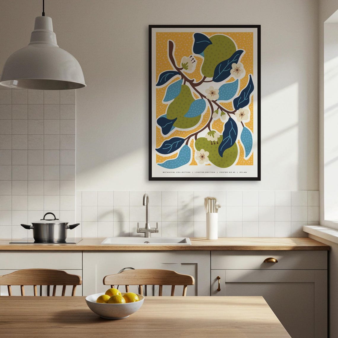 Pear Branch Modern Botanical Art Print - Image 3