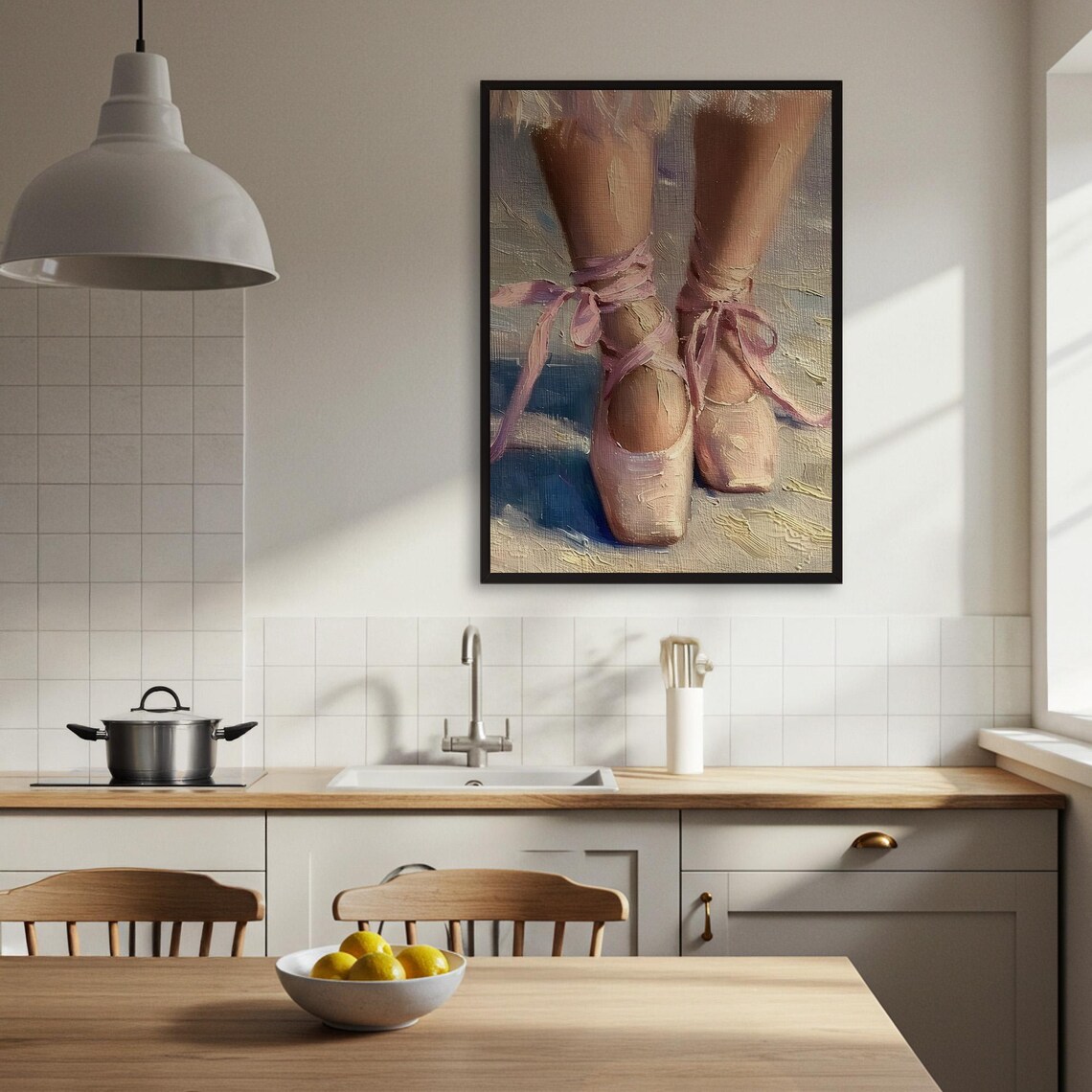Ballet Shoes Painting, Impressionist Style Dance Art - Image 3