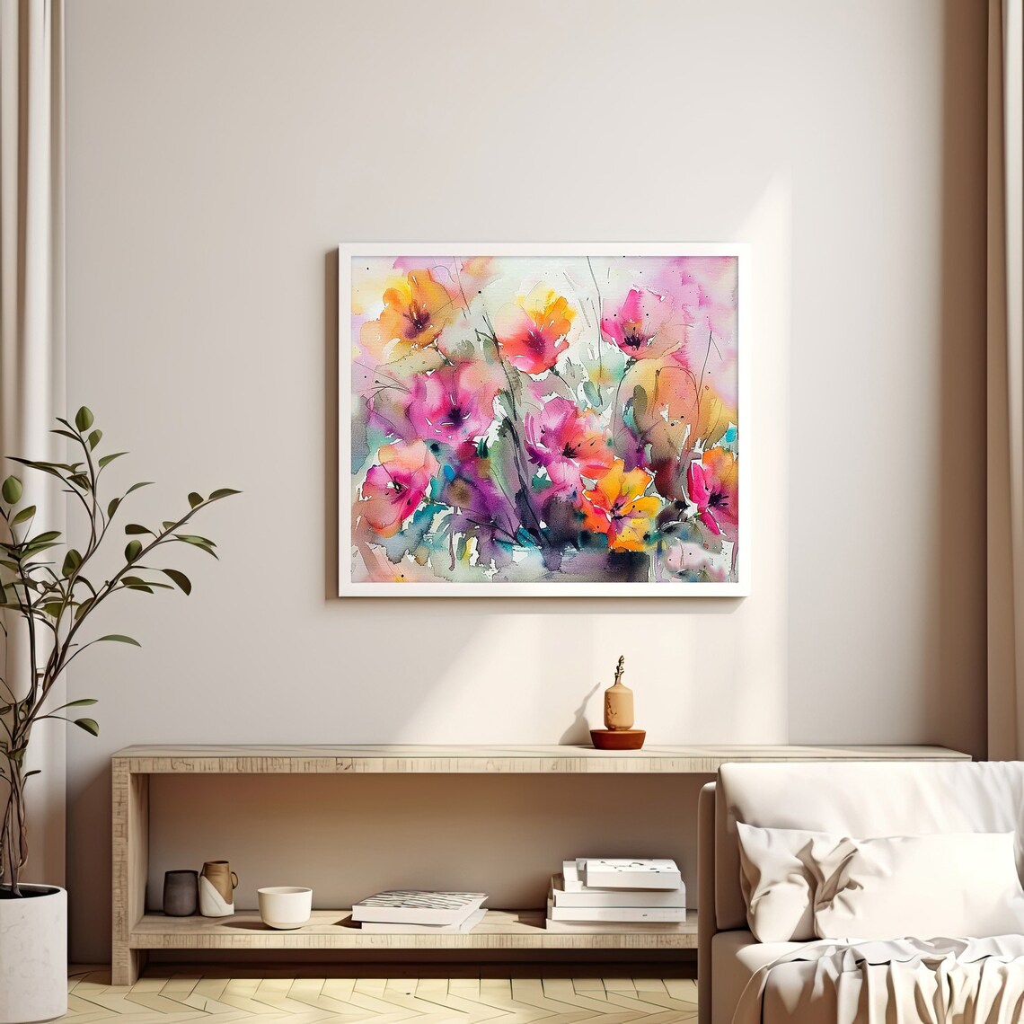 Pansy Flowers Watercolor Botanical Art Print - Image 4