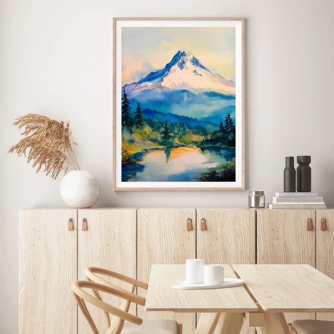 Mount Hood Watercolor Painting Oregon Landscape Watercolor Art Print Watercolor Mountain Wall Art Travel Gifts By Feelingprints - Image 5