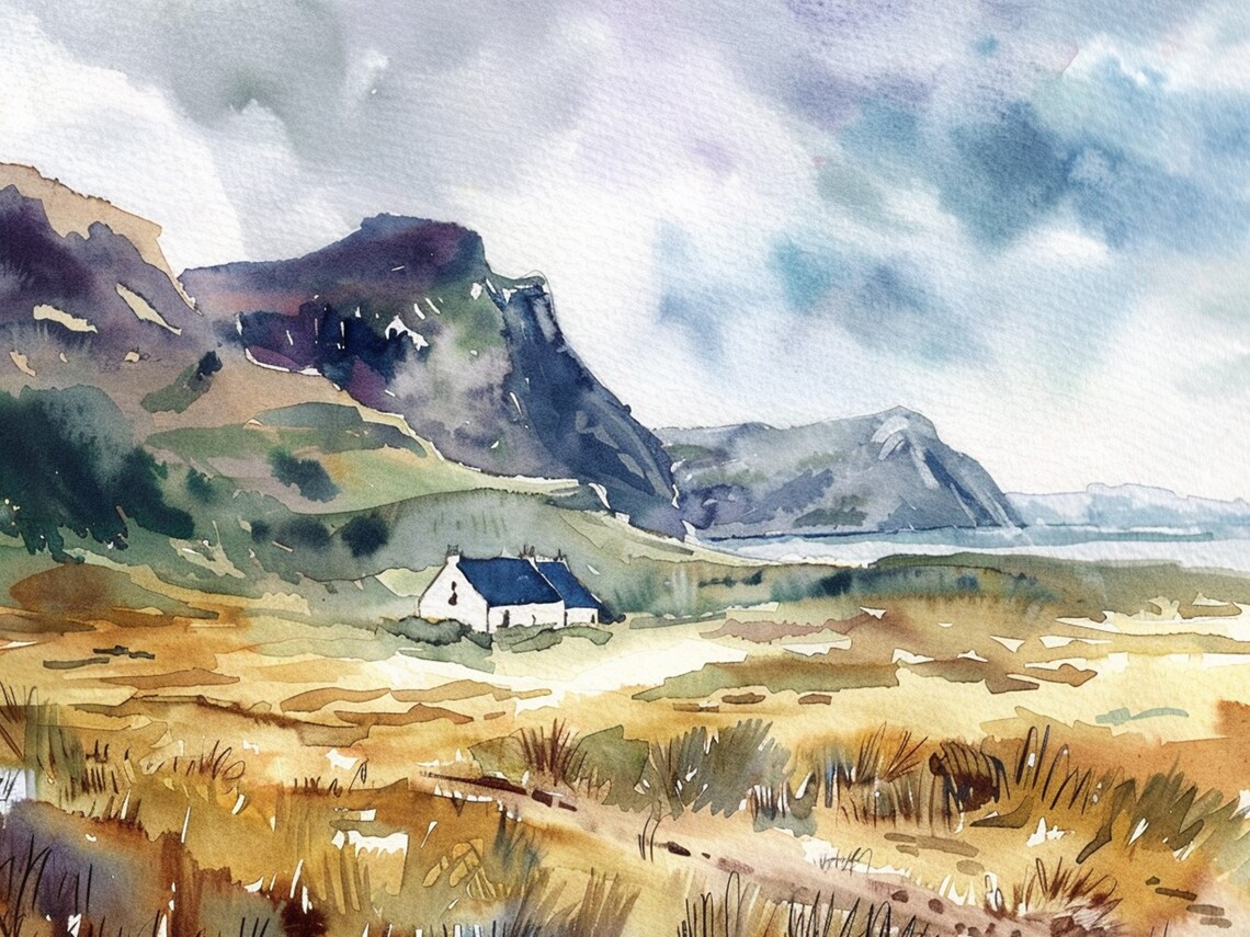 Isle Of Skye Countryside Art Print, Rustic Landscape
