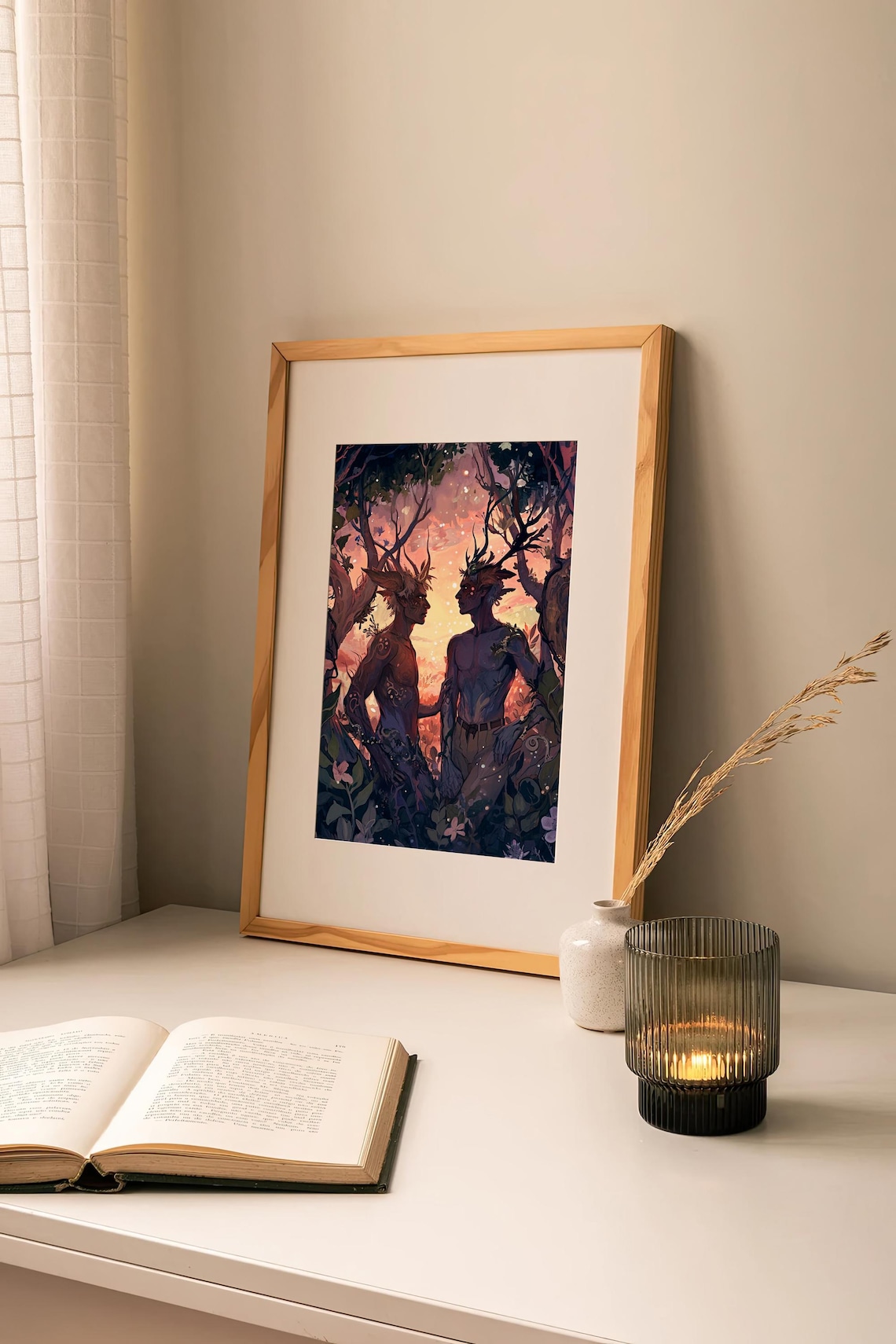Fairies Male Body Art Print, Watercolor Fantasy Art - Image 2