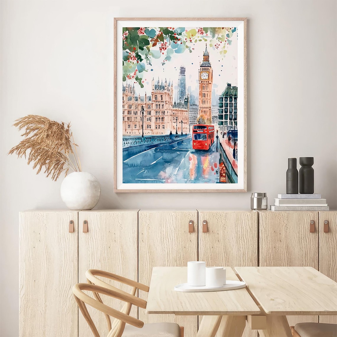 London Cityscape Watercolor Art Print, Big Ben - Image 5