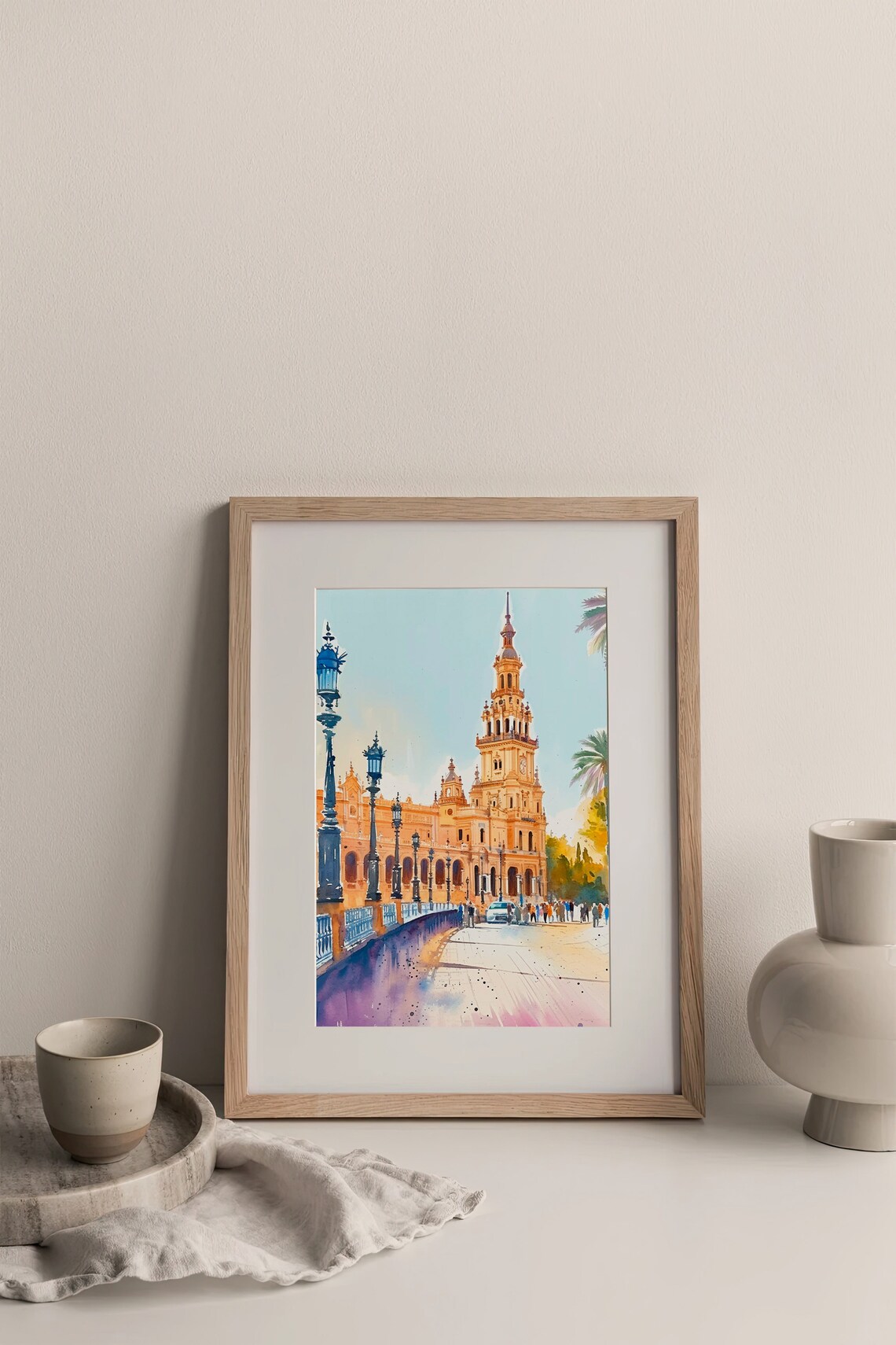 Seville Watercolor Art Print Spain Cityscape Artwork Spain Travel Art Poster Travel Gifts Wall Art By Feelingprints - Image 2