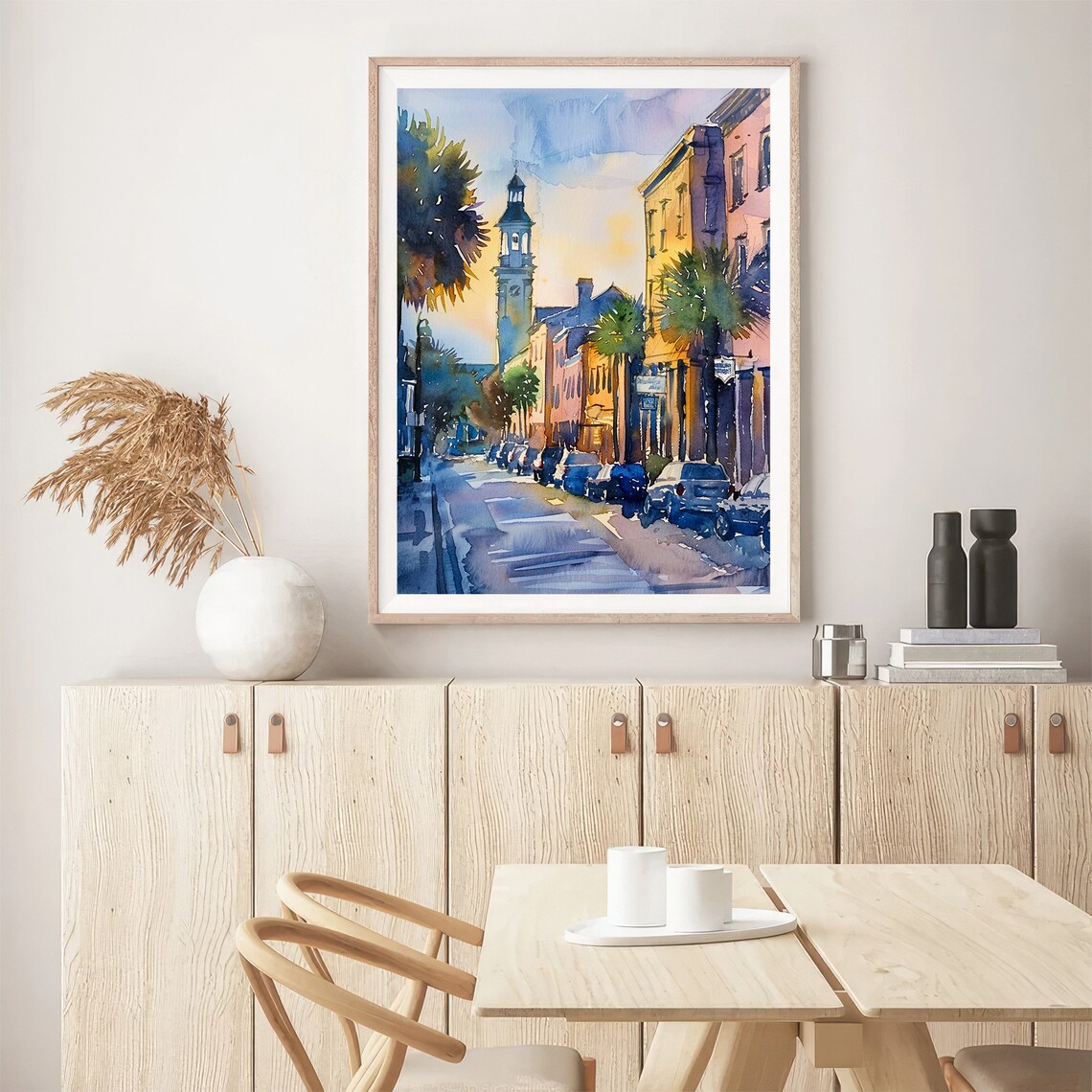 Charleston Cityscape Watercolor Art Print, South Carolina - Image 5