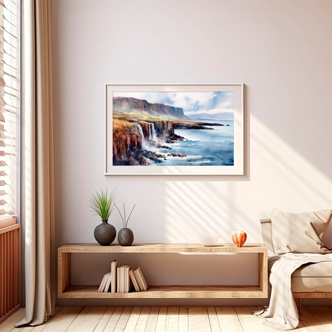 Isle Of Skye Watercolor Art Print, Scotland Seascape - Image 4
