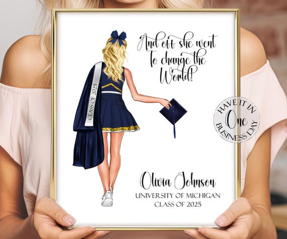 Personalized Cheerleader Graduation Gift Senior Cheer Gifts Senior Cheerleader Gift Cheer Senior Night Gift Custom Cheer Graduation Gift